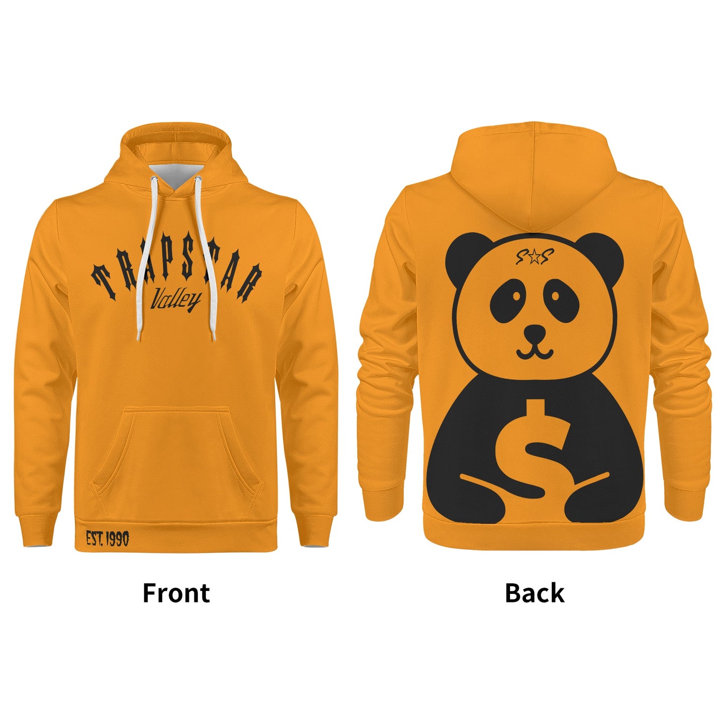 Trap Star Valley Panda  1.0 Orange Mens Hoodie