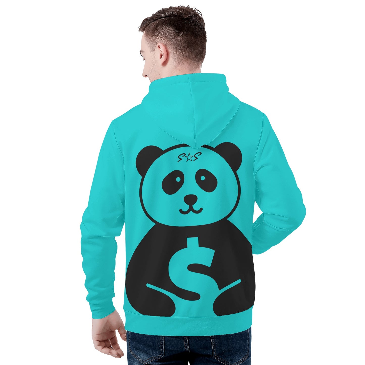 Trap Star Valley Panda 1.0 Turquoise Mens Hoodie