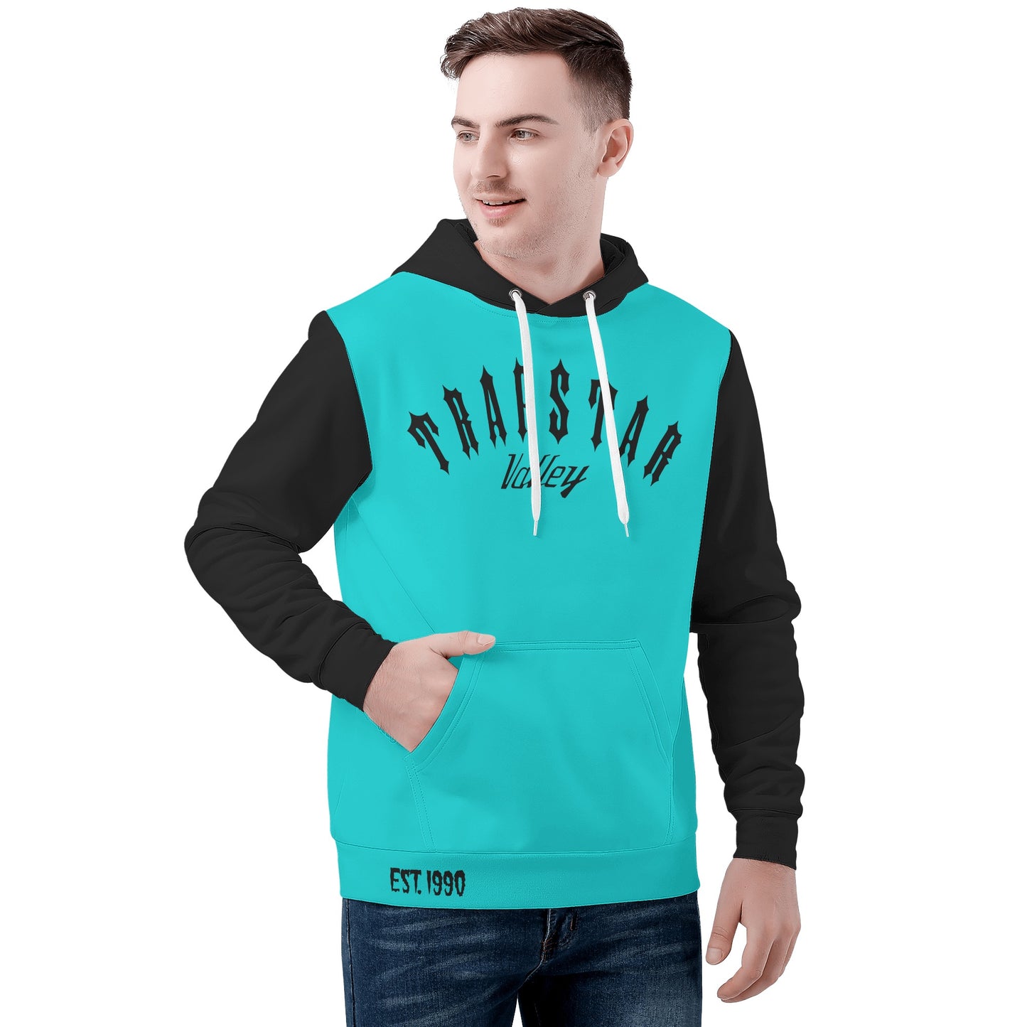 Trap Star Valley Panda Turquoise/Blk Mens Hoodie