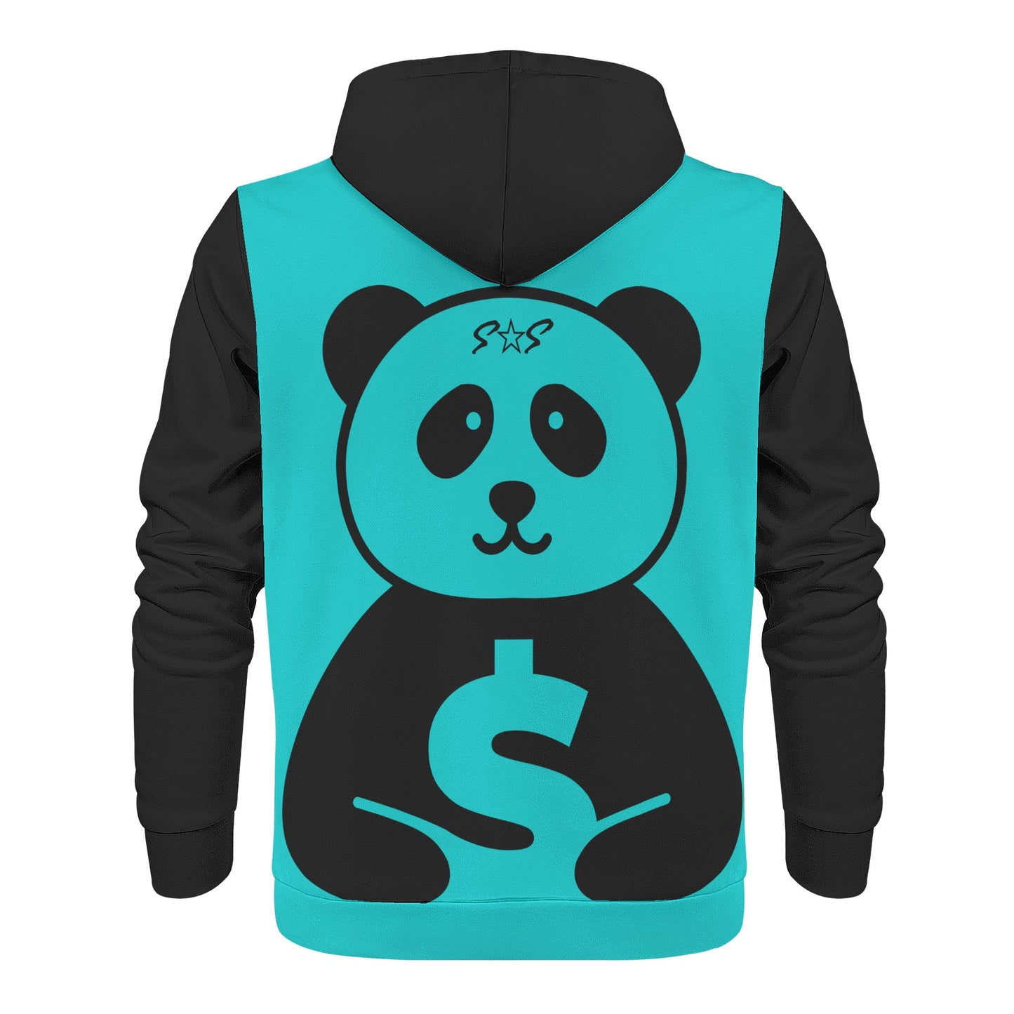 Trap Star Valley Panda Turquoise/Blk Mens Hoodie