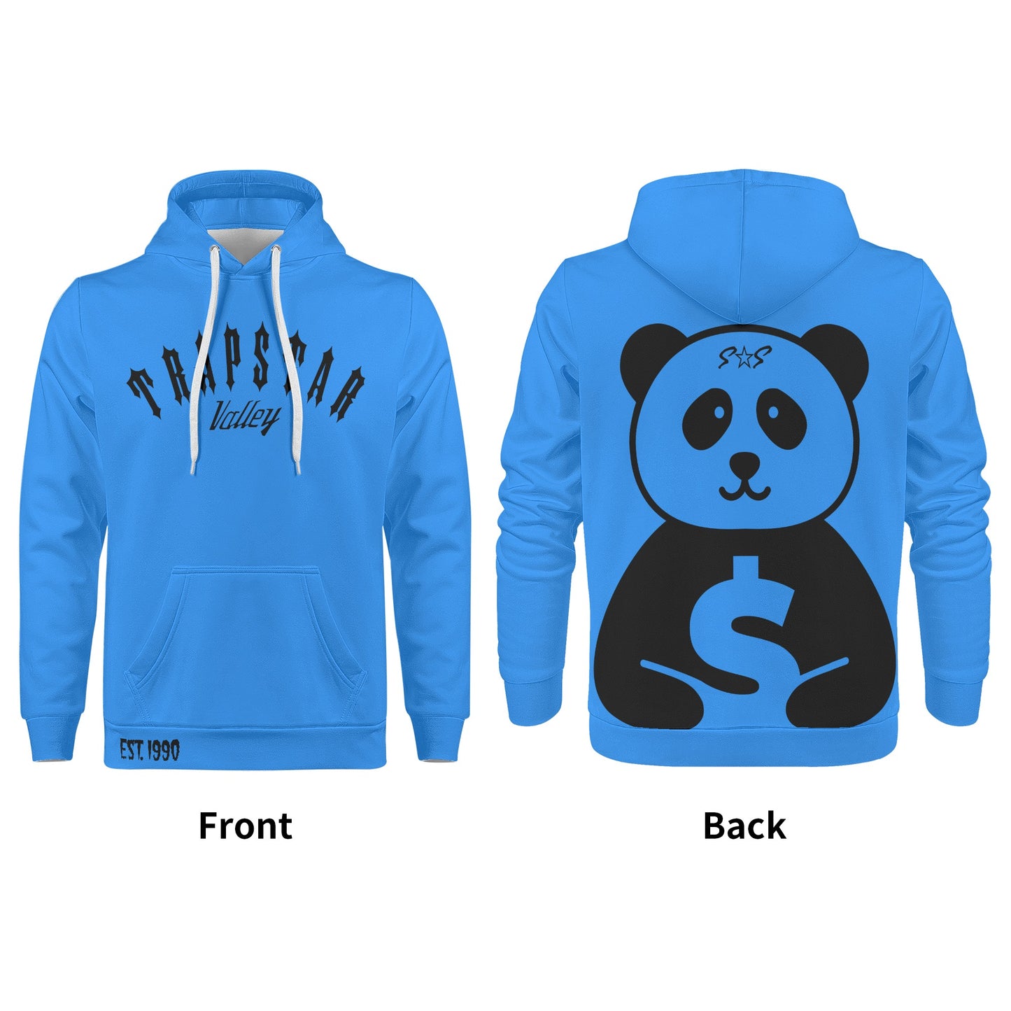 Trap Star Valley Panda 1.0 Blue Mens Hoodie