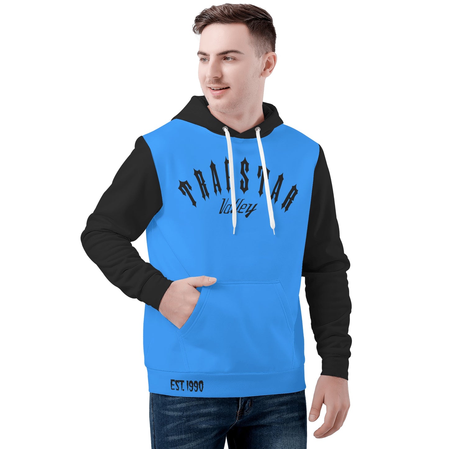 Trap Star Valley Panda 1.0 Blue Mens Hoodie