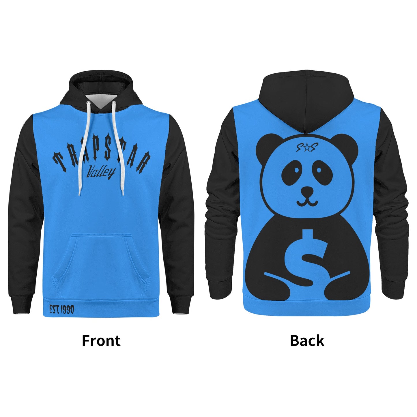 Trap Star Valley Panda 1.0 Blue Mens Hoodie