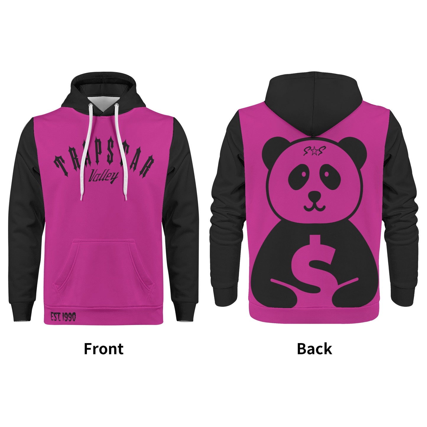 Trap Star Valley Panda Purple/Blk Mens Hoodie