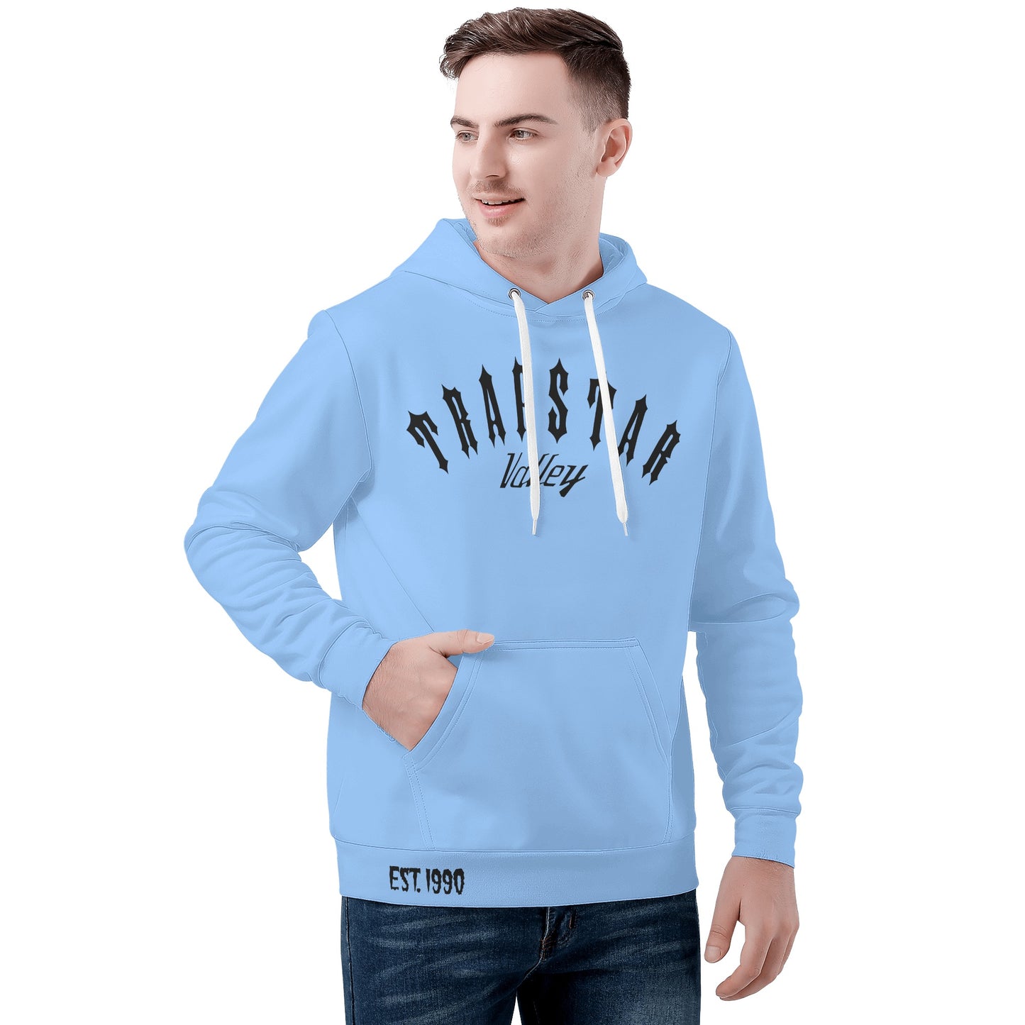 Trap Star Valley Panda 1.0 Sky Blue Mens Hoodie