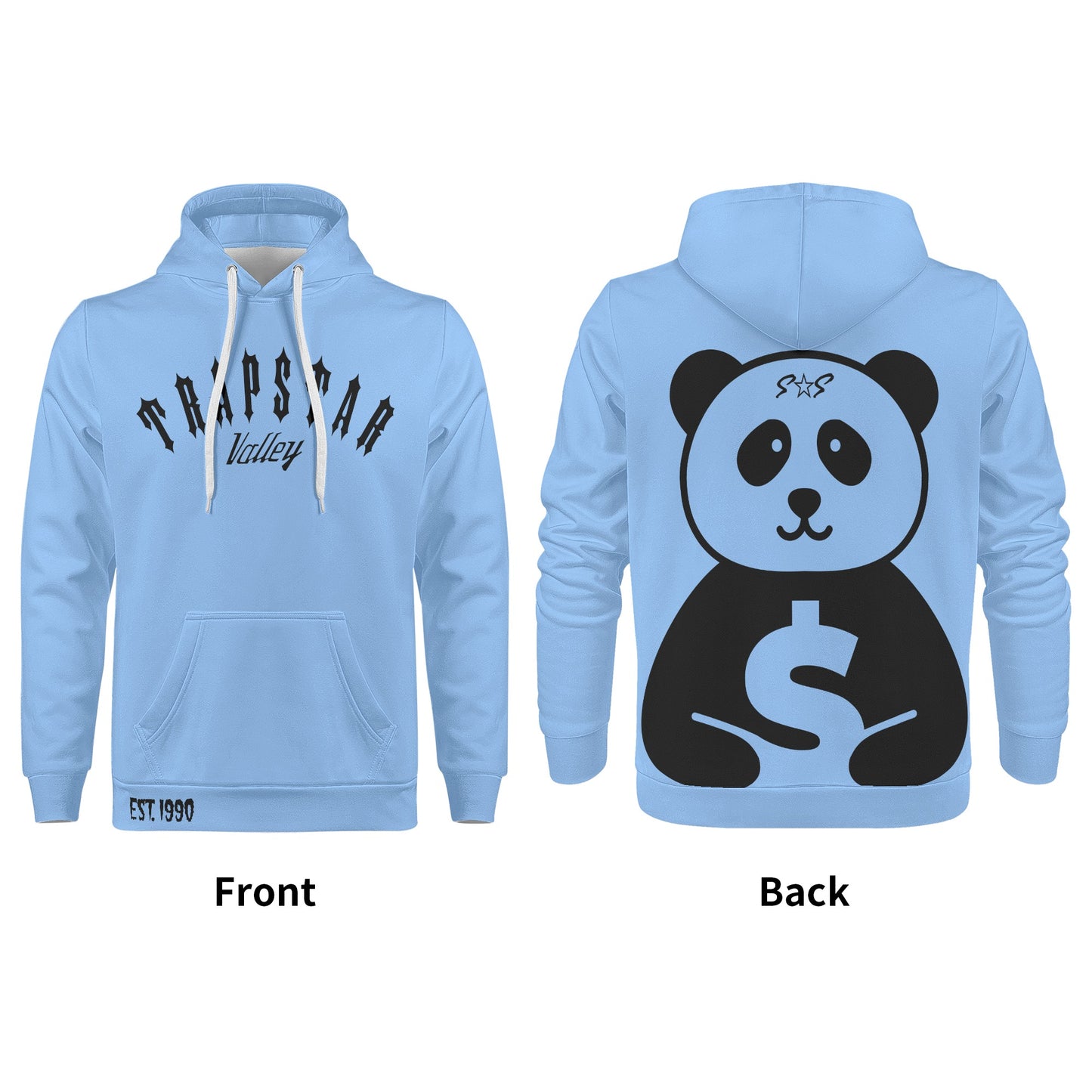 Trap Star Valley Panda 1.0 Sky Blue Mens Hoodie