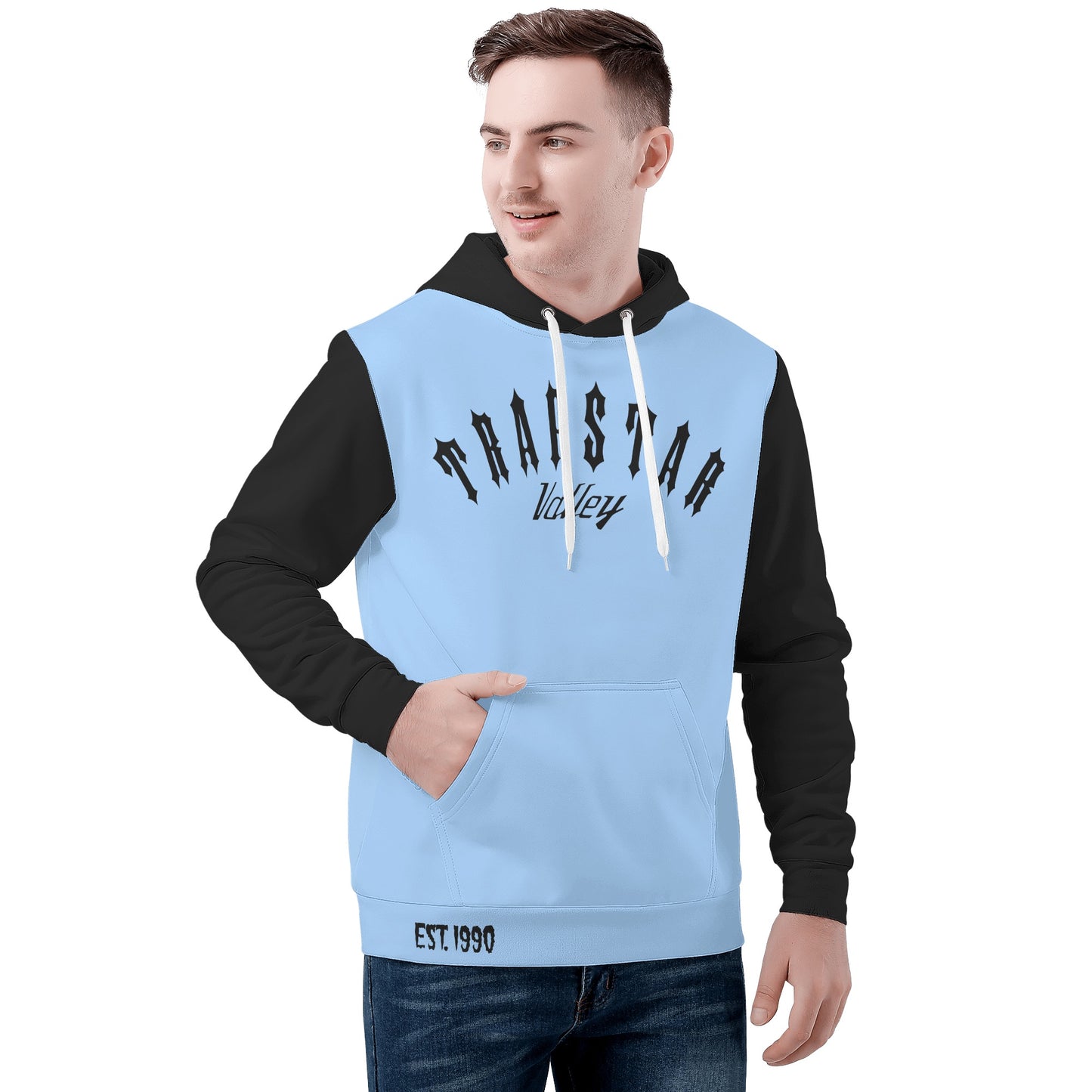 Trap Star Valley Panda 1.0 Sky Blue Mens Hoodie