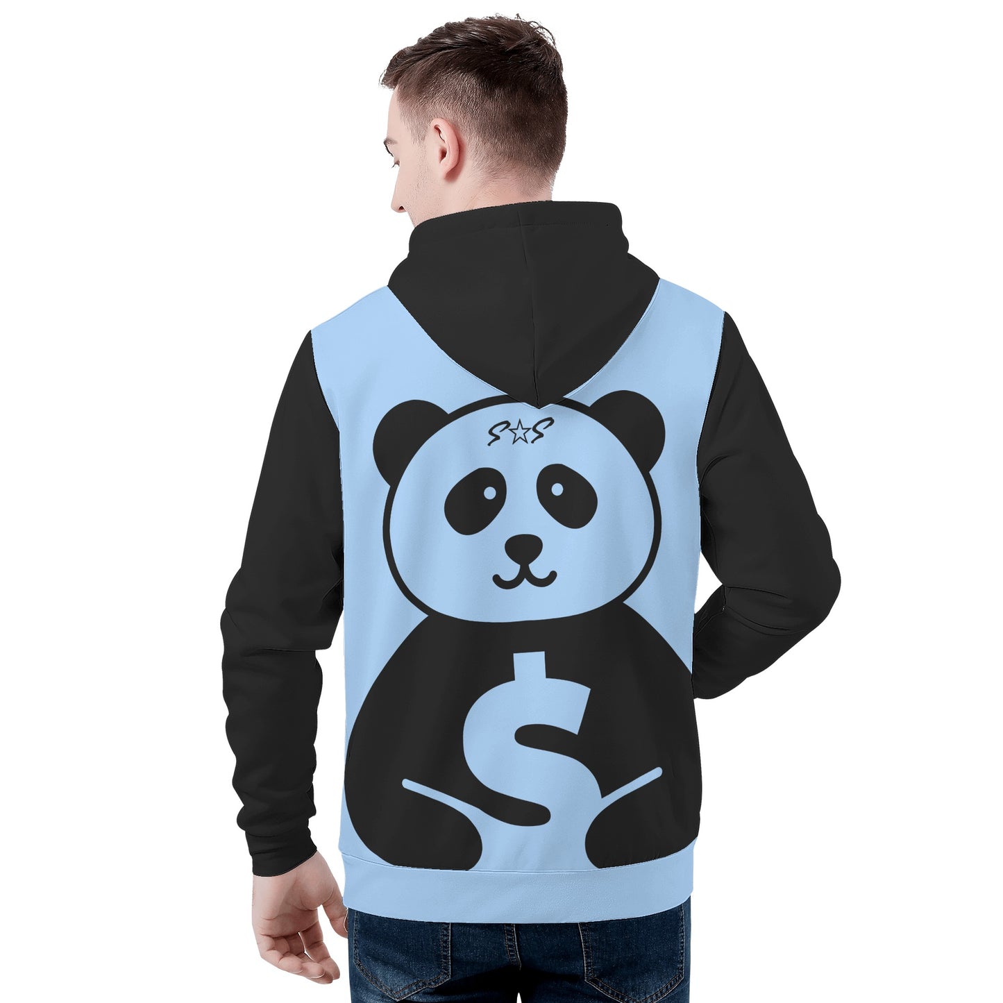 Trap Star Valley Panda 1.0 Sky Blue Mens Hoodie