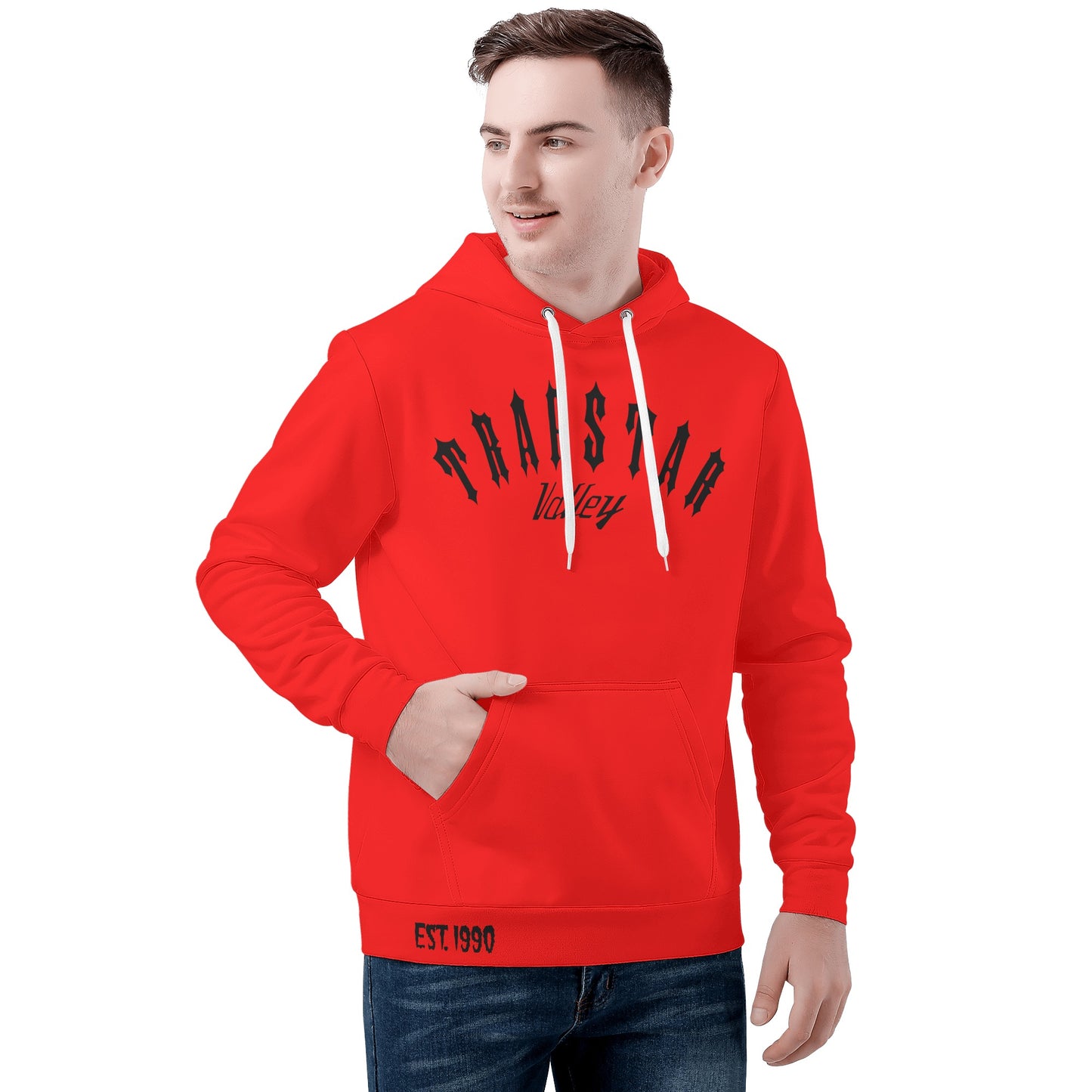 Trap Star Valley Panda 1.0 Red Mens Hoodie