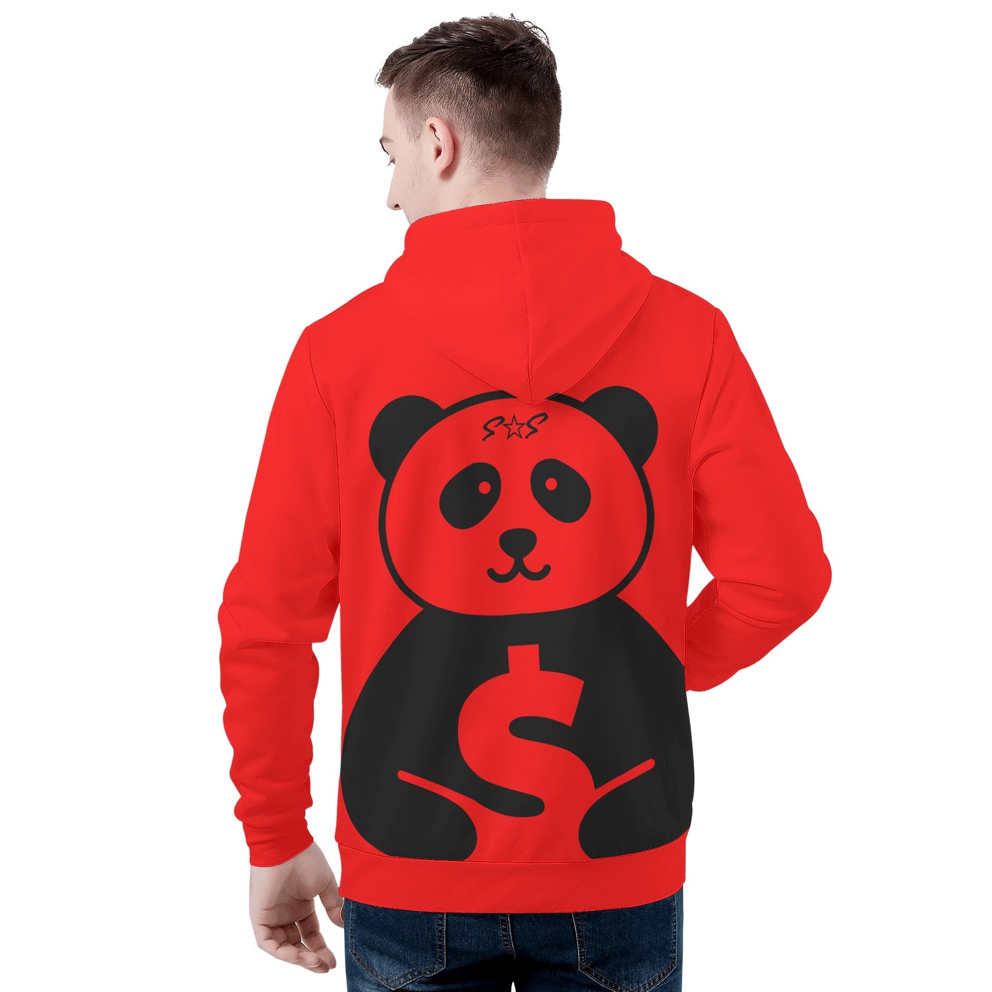 Trap Star Valley Panda 1.0 Red Mens Hoodie