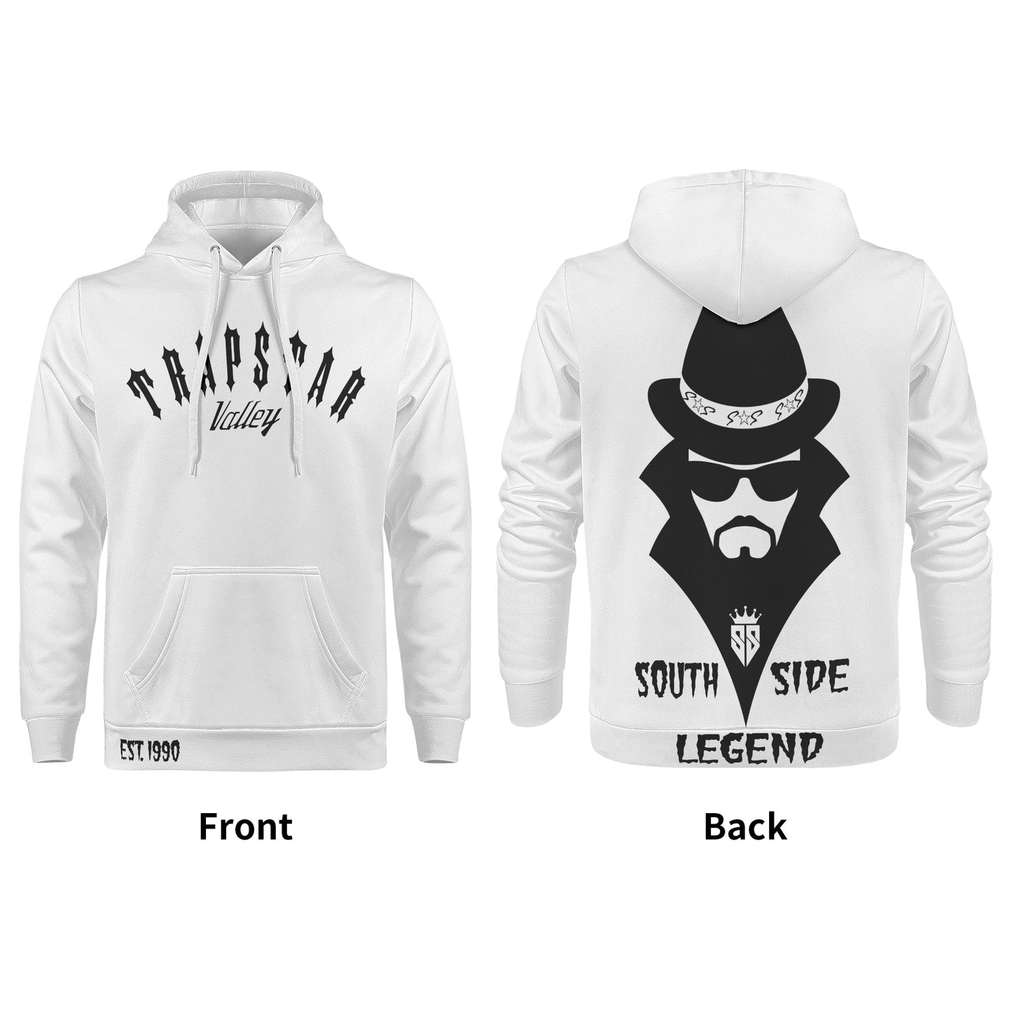 Trap Star Valley Legend 3.0 White Mens Hoodie