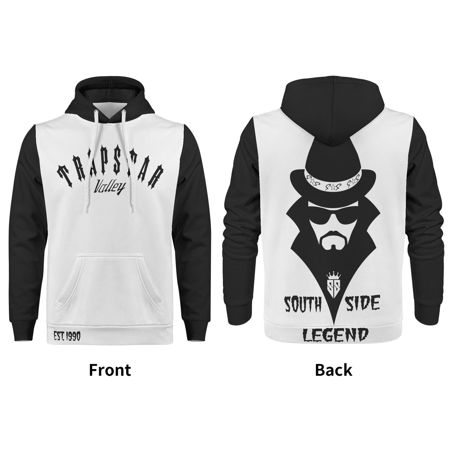 Trap Star Valley Legend 3.0 White Mens Hoodie