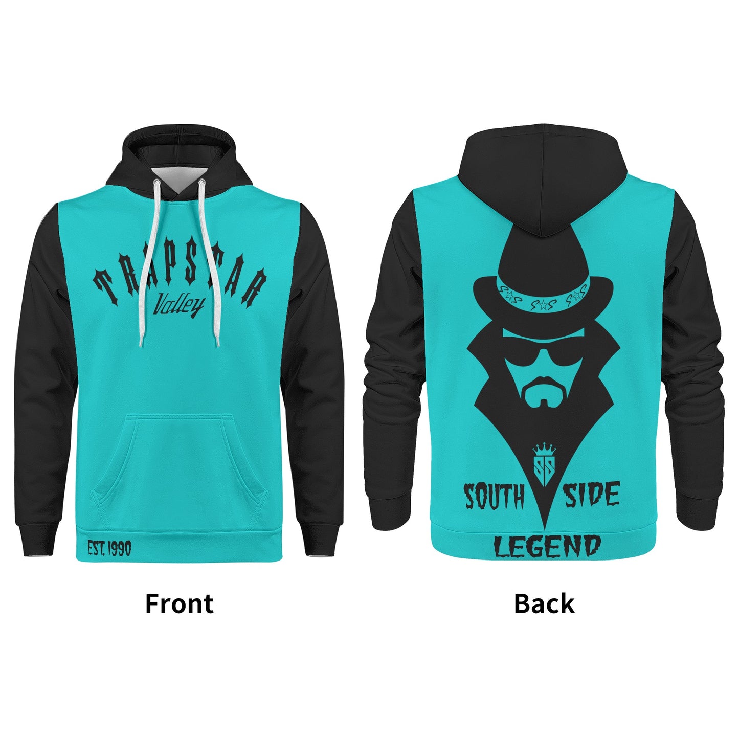 Trap Star Valley Legend 3.0 Turquoise Mens Hoodie