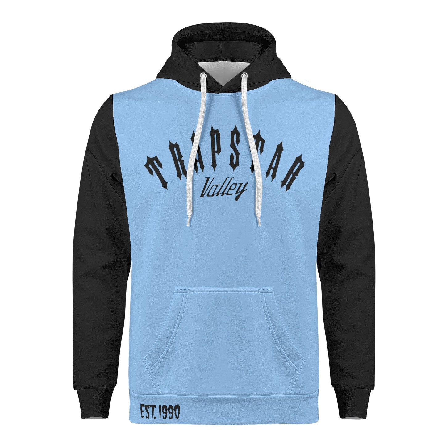 Trap Star Valley 3.0 SkyBlue/Blk Mens Hoodie