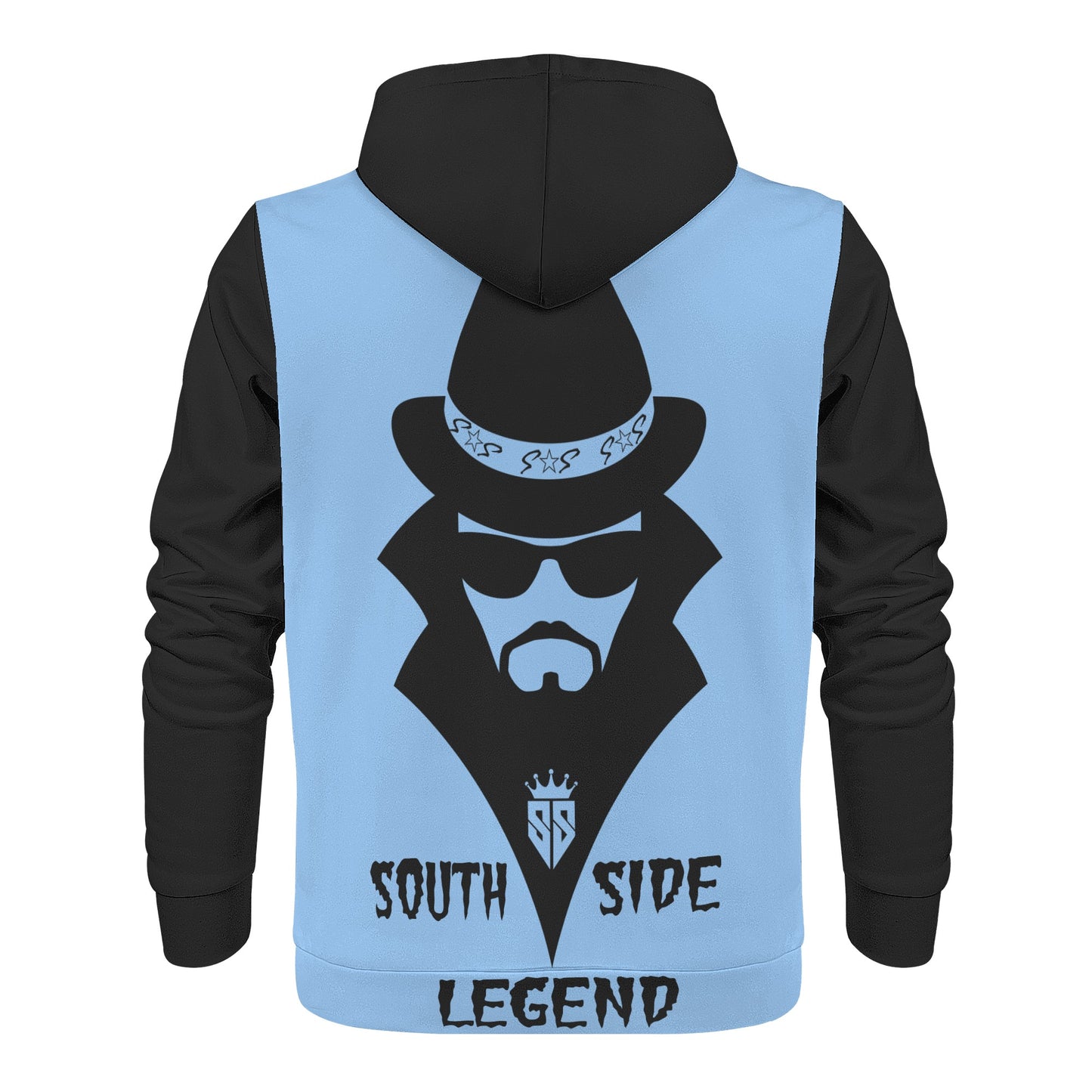 Trap Star Valley 3.0 SkyBlue/Blk Mens Hoodie