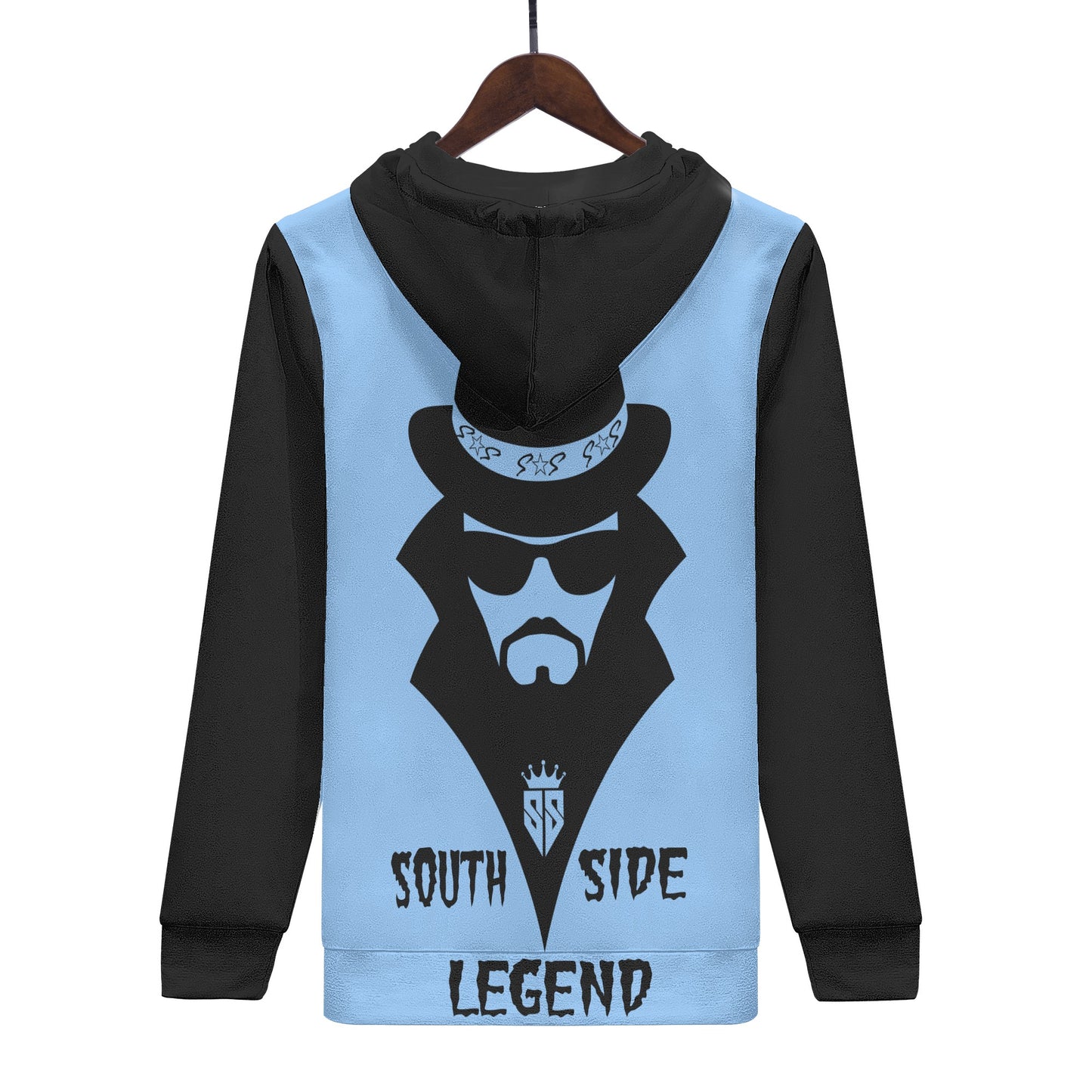 Trap Star Valley 3.0 SkyBlue/Blk Mens Hoodie