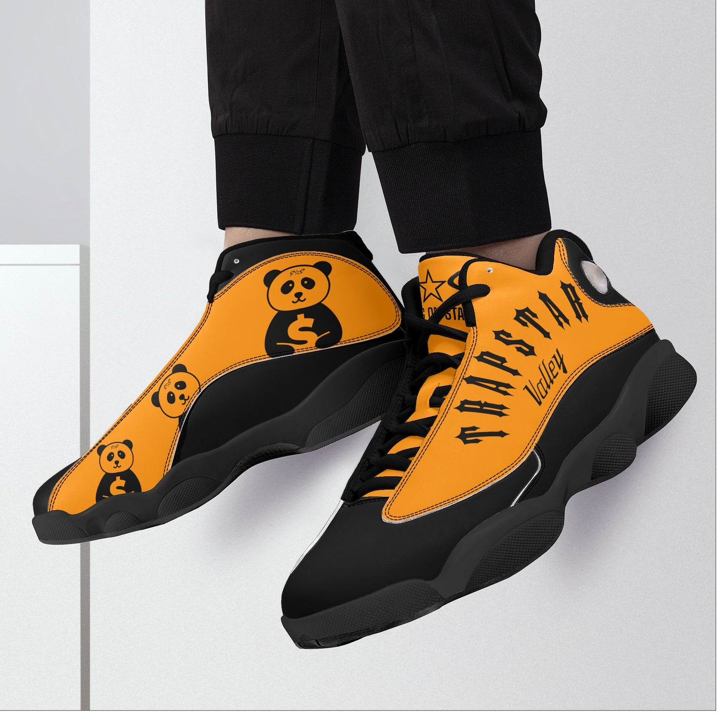 Trap Star Valley Panda  1.0 Mens Orange/Blk Star Kicks