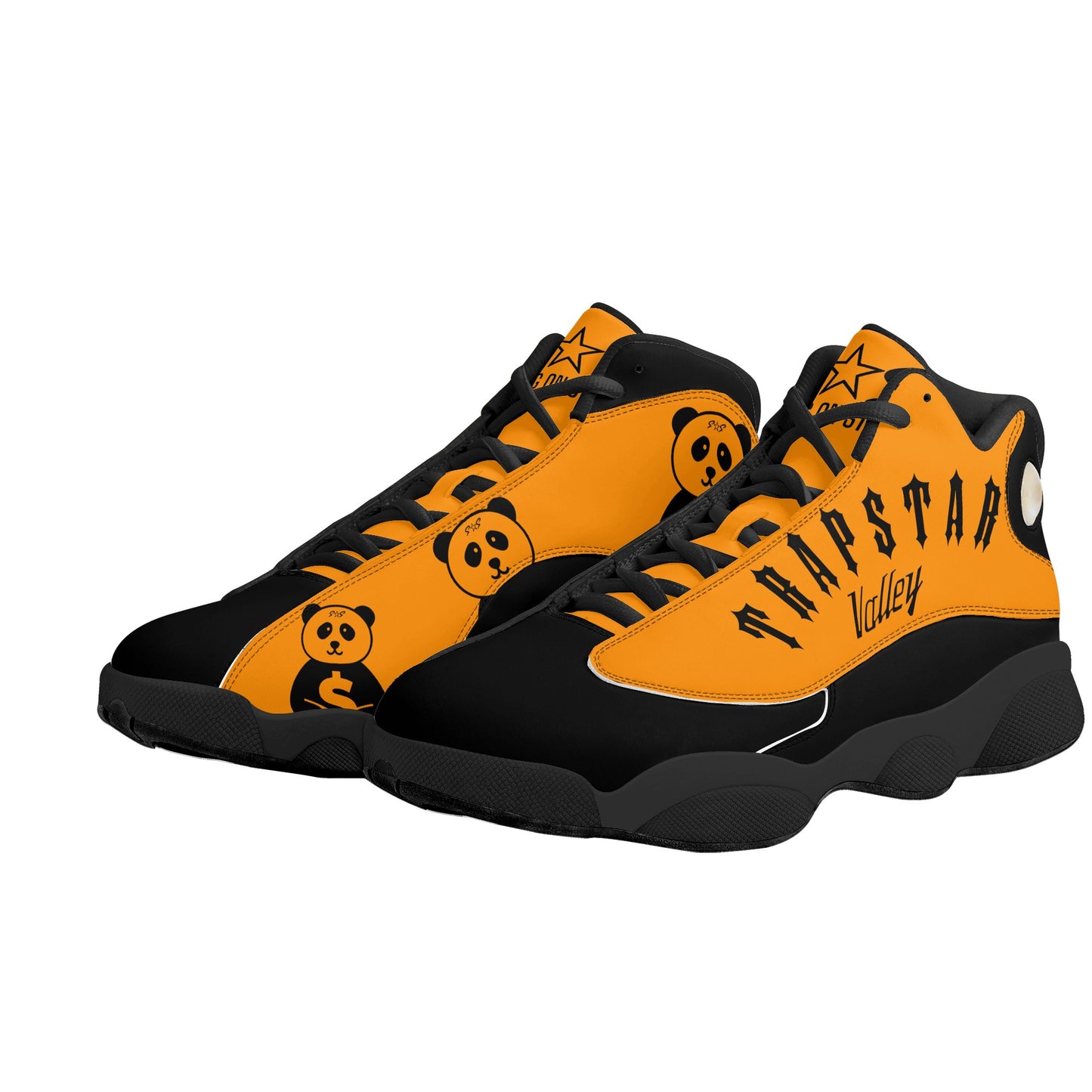 Trap Star Valley Panda  1.0 Mens Orange/Blk Star Kicks