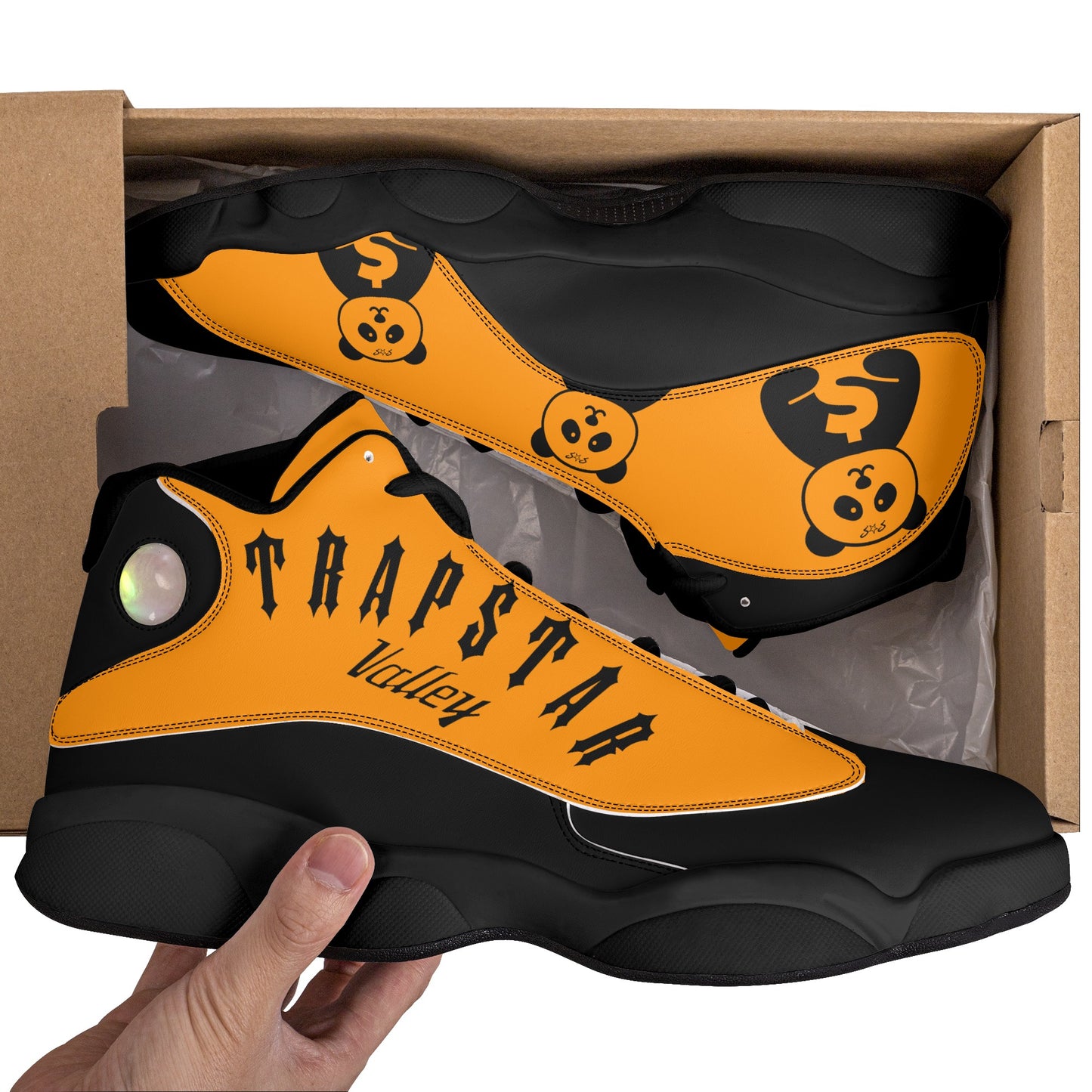 Trap Star Valley Panda  1.0 Mens Orange/Blk Star Kicks