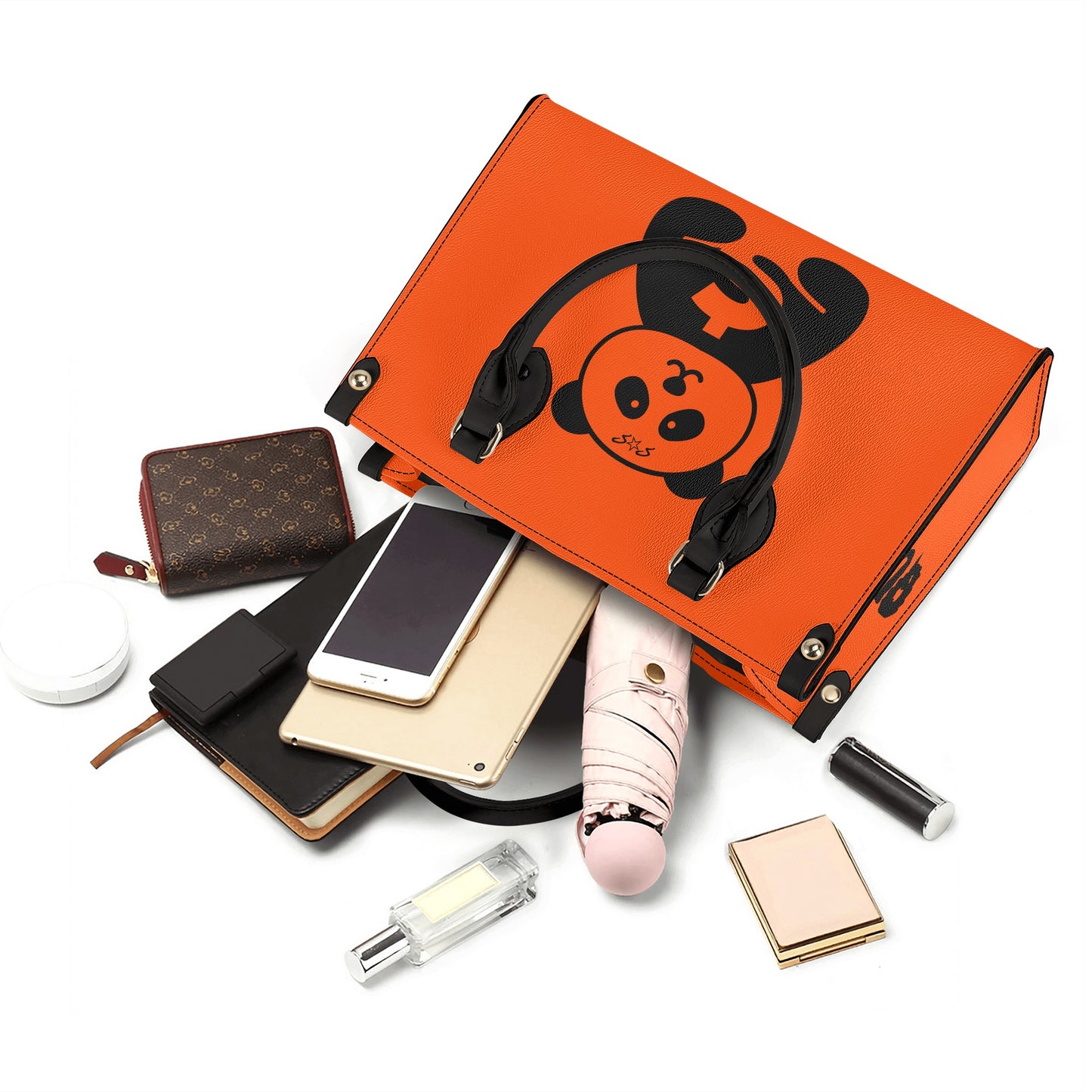 Trap Star Valley Panda 1.0 Dark Orange Luxury Women  Handbag