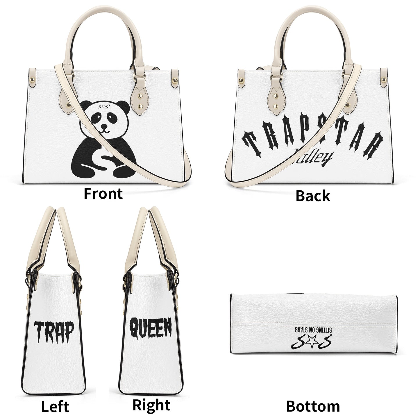 Trap Star Valley Panda 1.0  White Luxury Women  Handbag