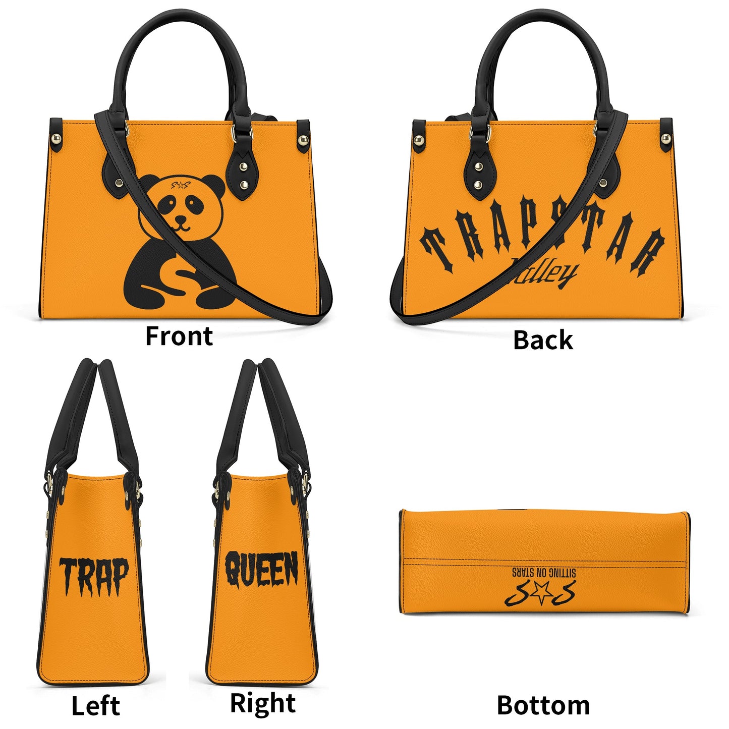 Trap Star Valley Panda 1.0  Orange  Luxury Women  Handbag