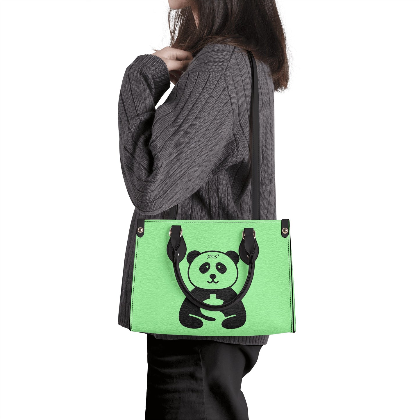 Luxury Women PU HandTrap Star Valley Panda 1.0 Mint Green Luxury Women  Handbagbag