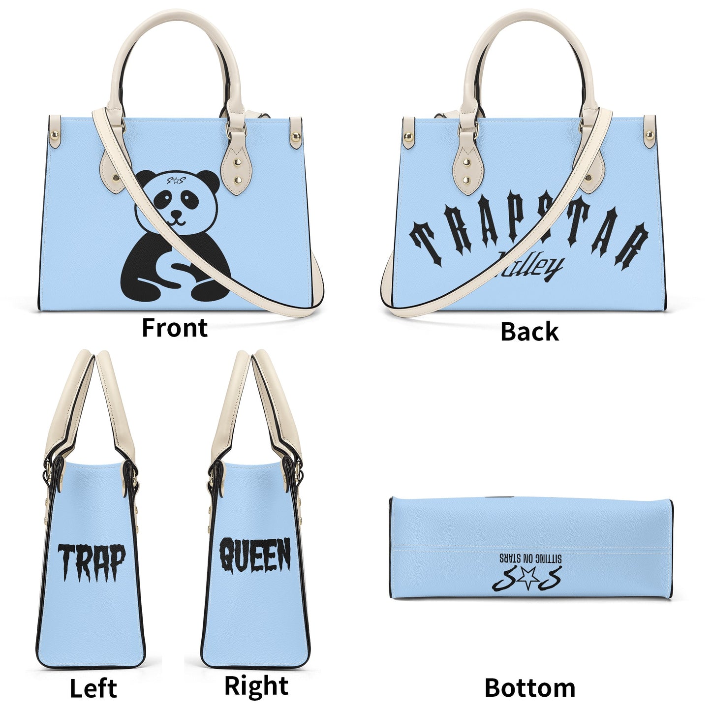 Trap Star Valley Panda 1.0 Sky Blue Luxury Women  Handbag