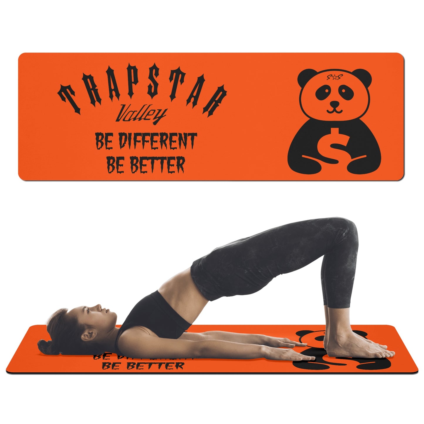 Trap Star Valley Panda 1.0 Dark Orange 4mm Rubber Yoga Mat