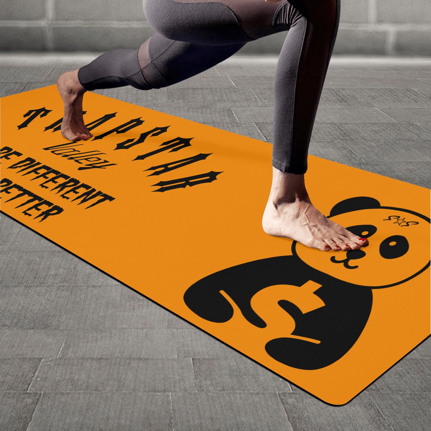 Trap Star Valley Panda 1.0 Orange 4mm Rubber Yoga Mat