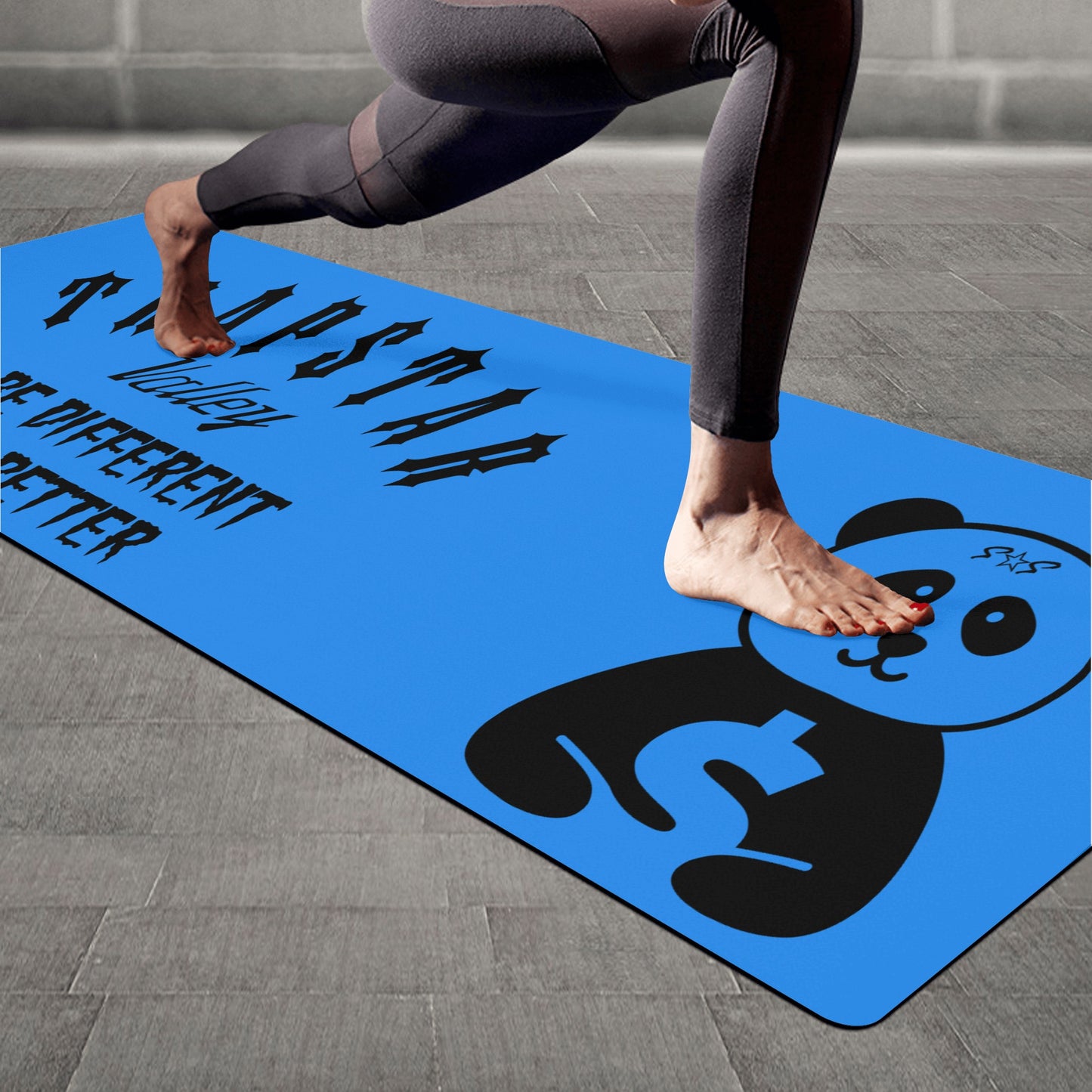 Trap Star Valley Panda 1.0 Blue 4mm Rubber Yoga Mat