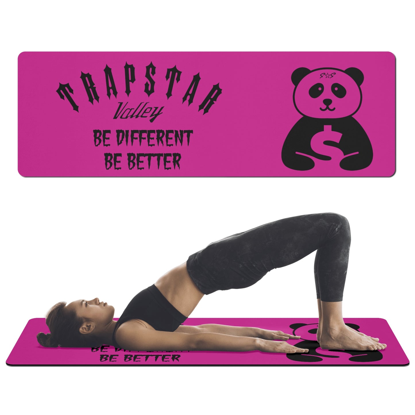 Trap Star Valley Panda 1.0 Purple 4mm Rubber Yoga Mat