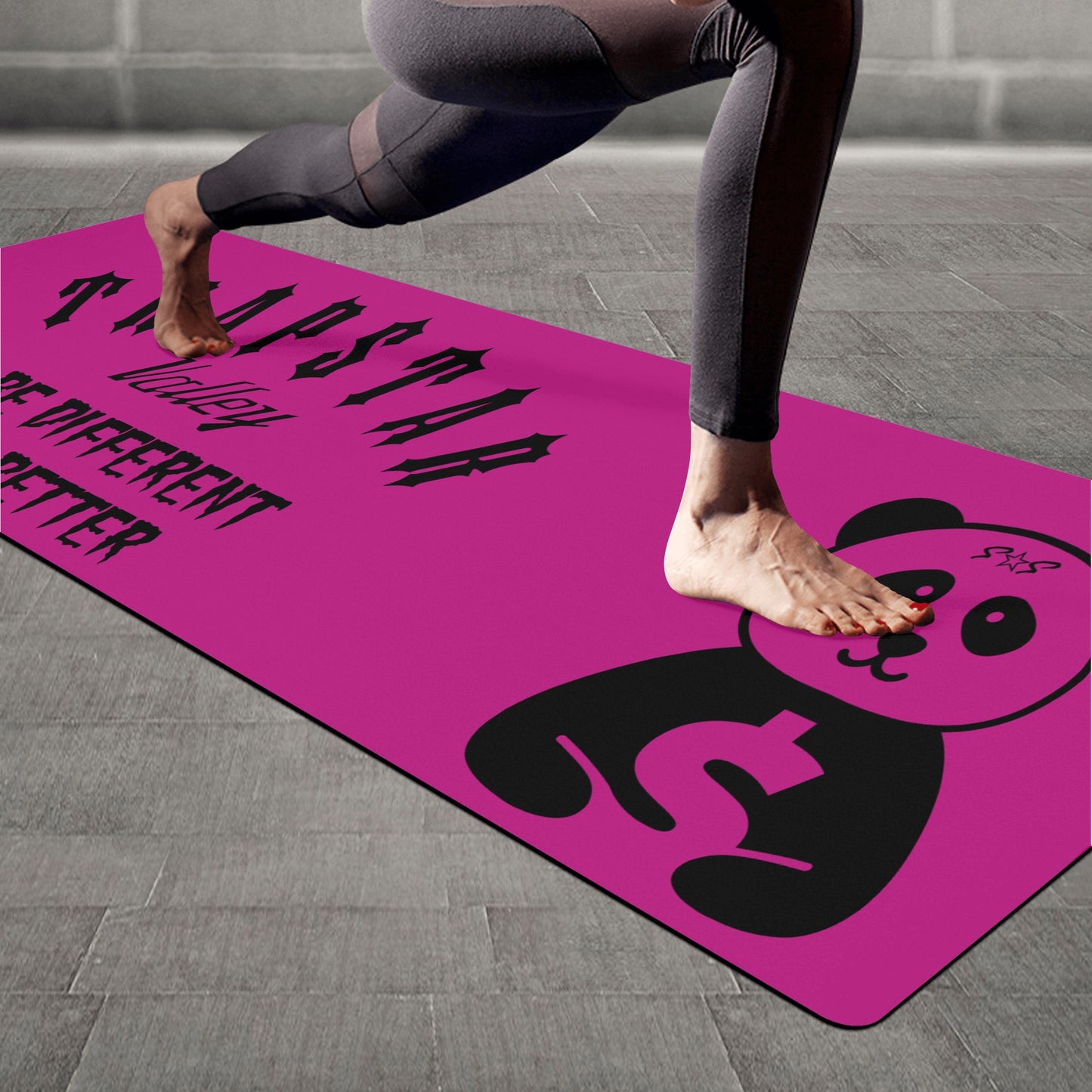 Trap Star Valley Panda 1.0 Purple 4mm Rubber Yoga Mat