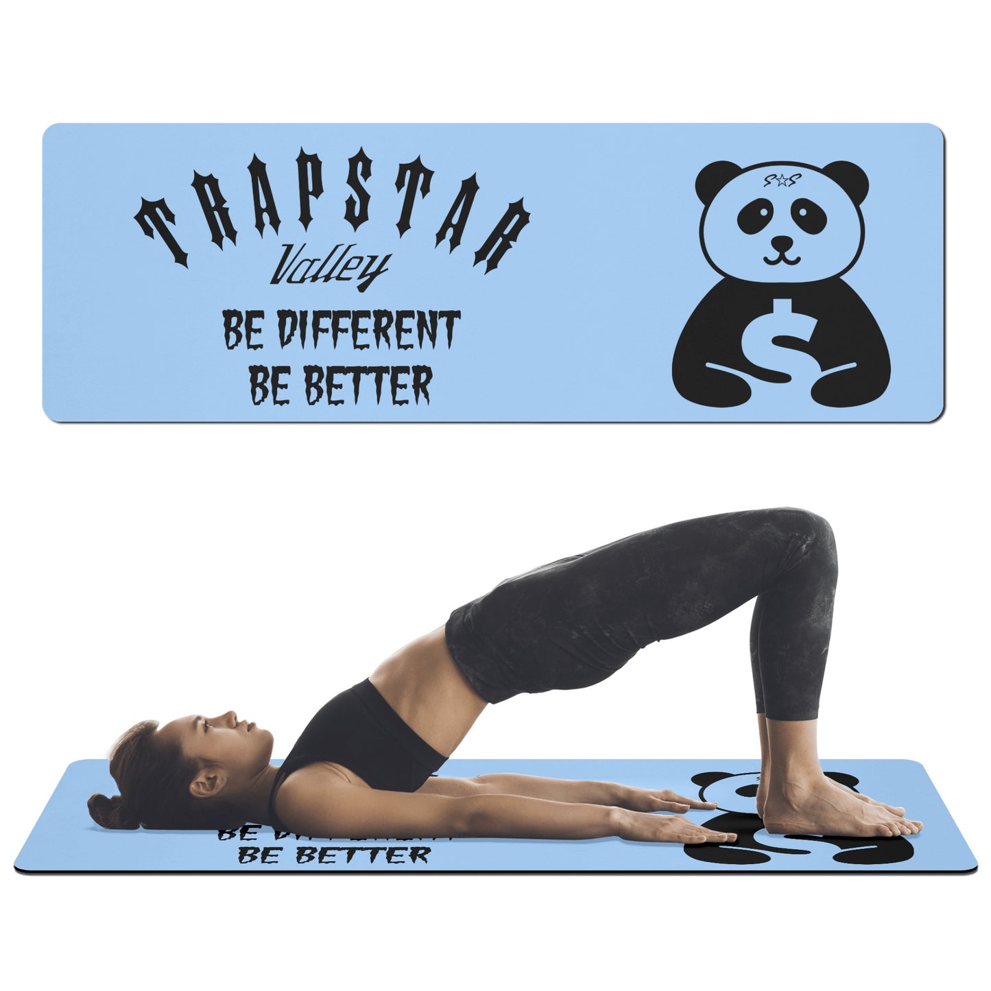 Trap Star Valley Panda 1.0  Sky Blue 4mm Rubber Yoga Mat