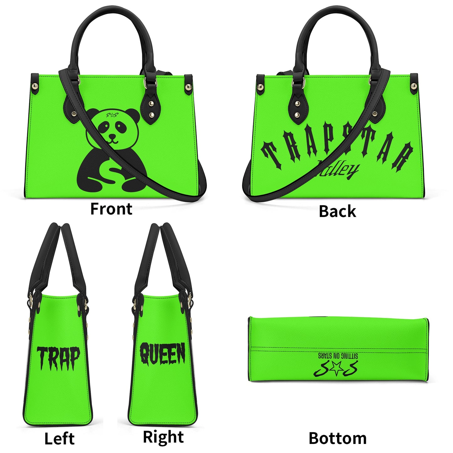 Trap Star Valley Panda 1.0 Goo Green Luxury Women  Handbag