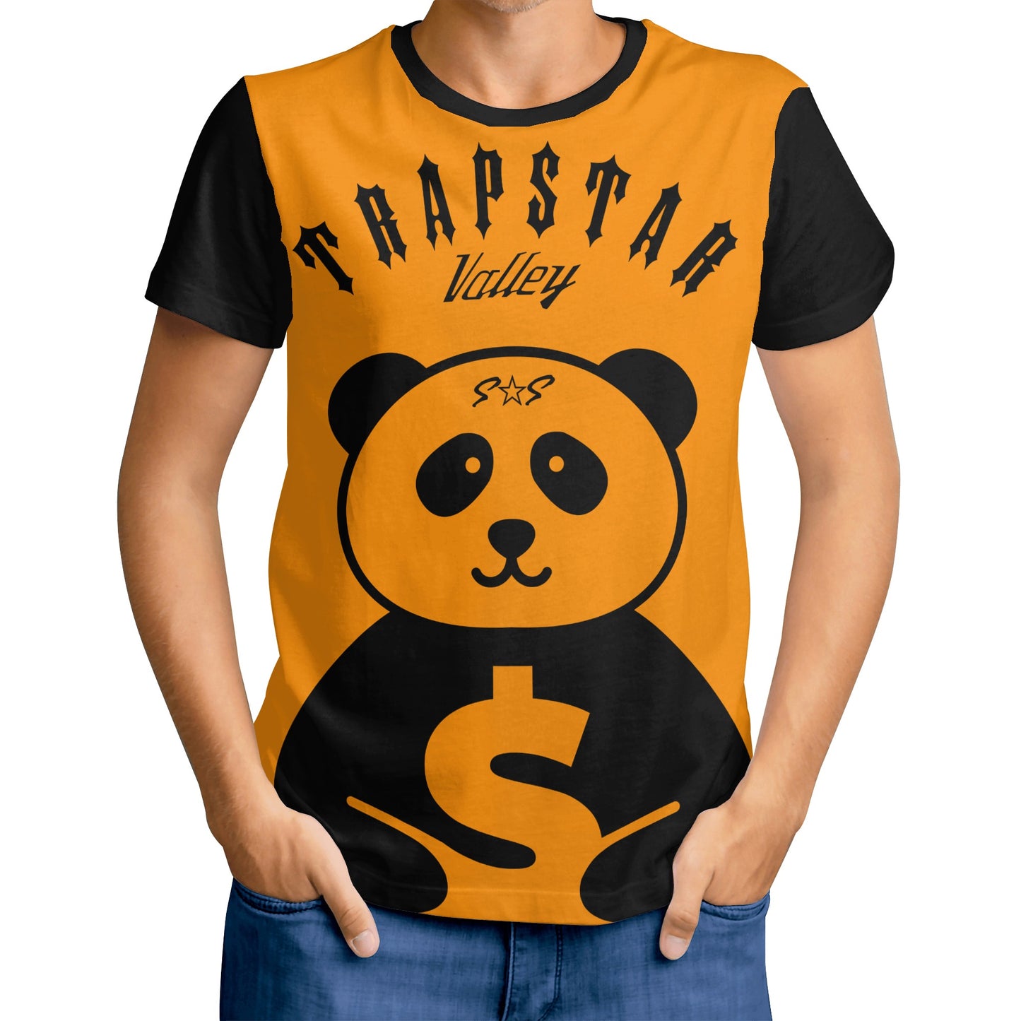 Trap Star Valley Panda 1.0 Orange Mens T-shirt