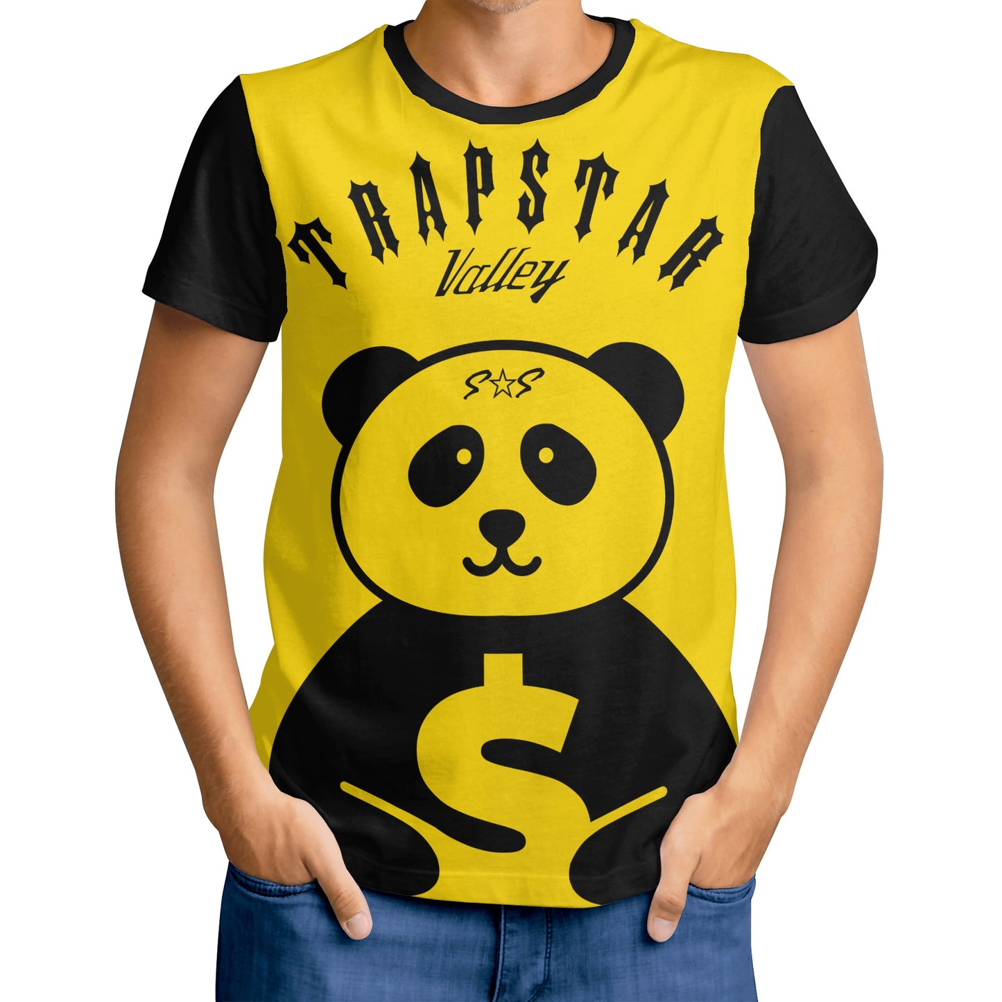 Trap Star Valley Panda 1.0 Gold Mens T-shirt