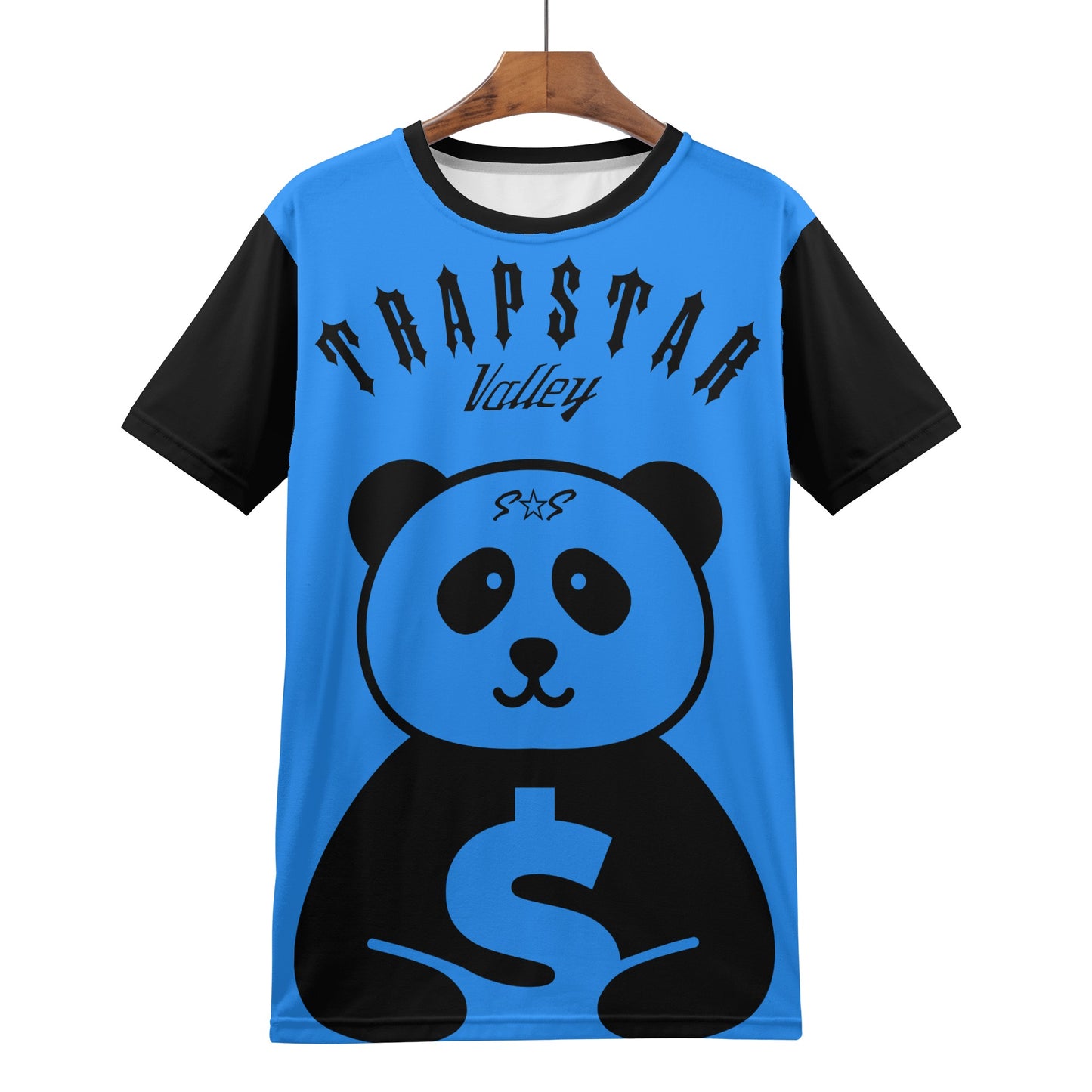 Trap Star Valley Panda 1.0  Blue Mens T-shirt