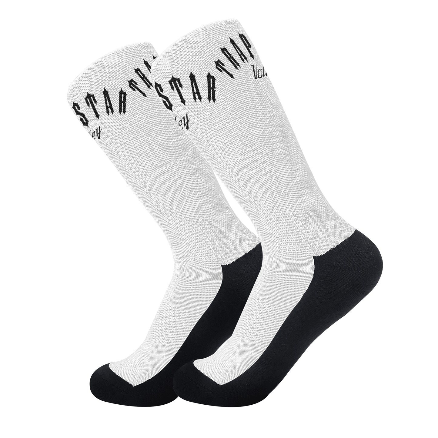 Trap Star Valley White/Black Crew Socks