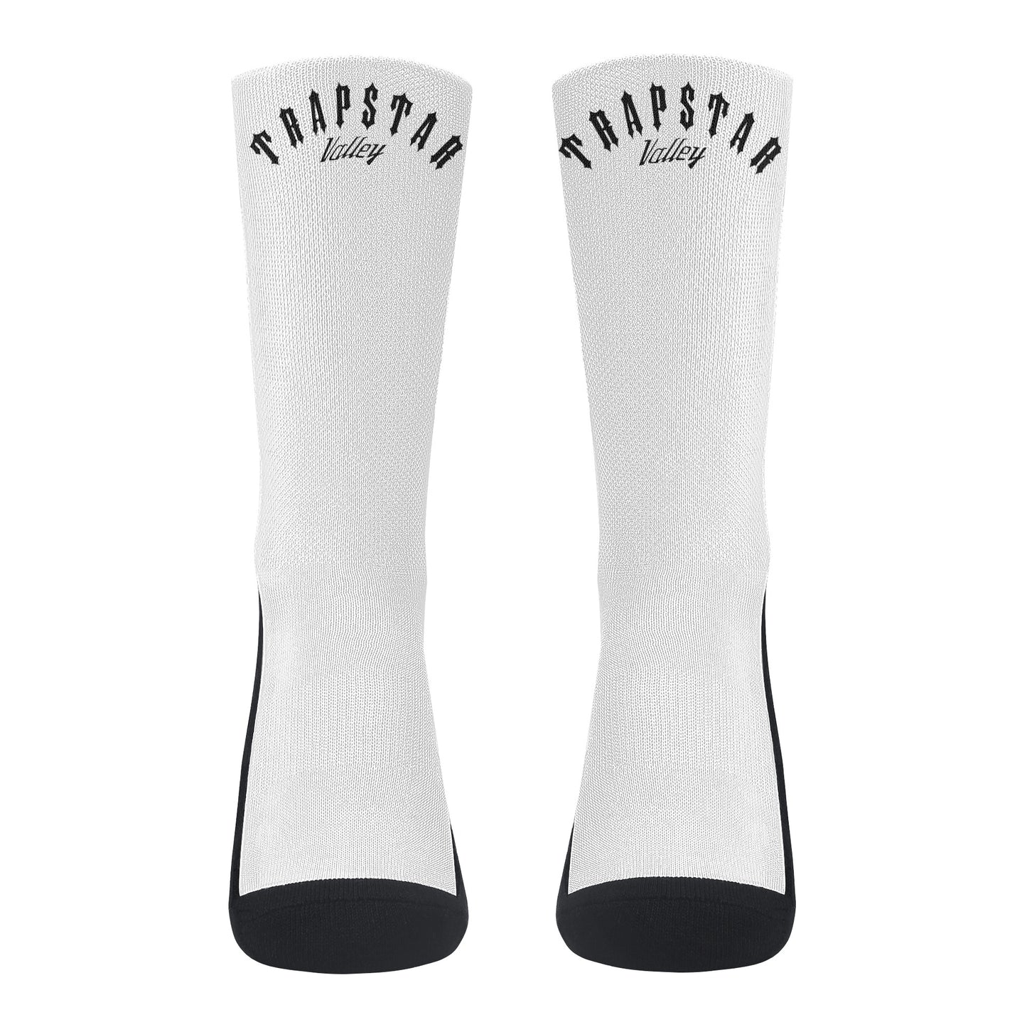 Trap Star Valley White/Black Crew Socks