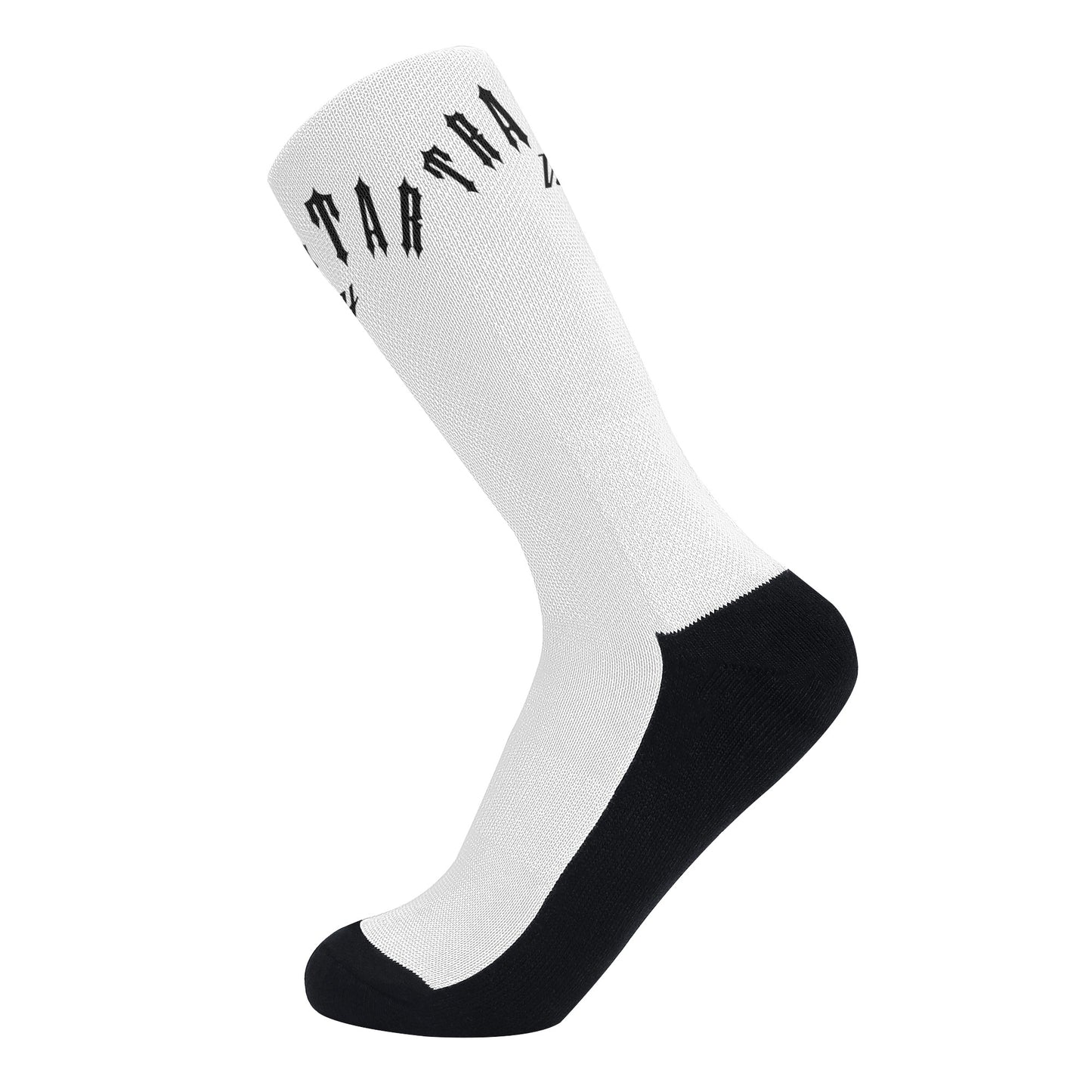 Trap Star Valley White/Black Crew Socks