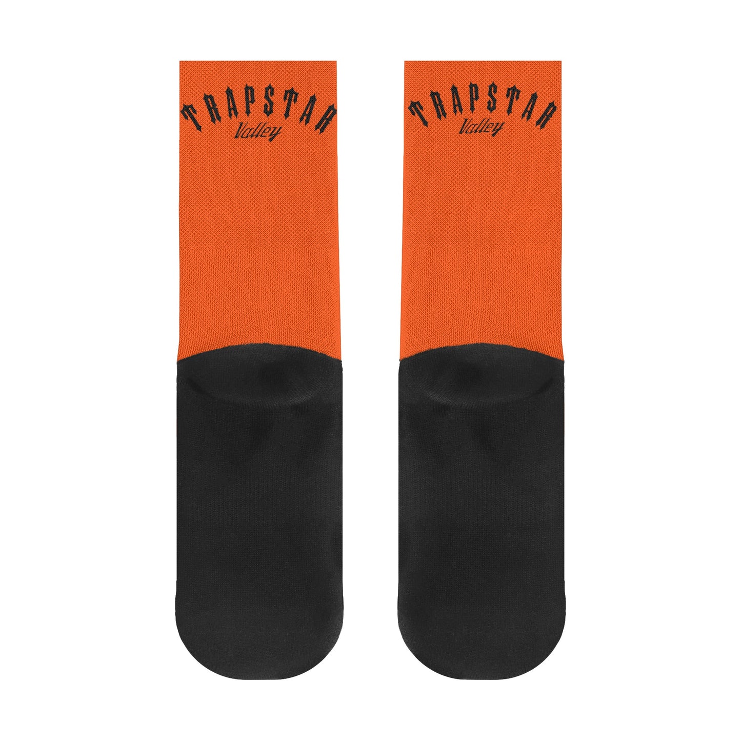 Trap Star Valley Dark Orange/Black Crew Socks