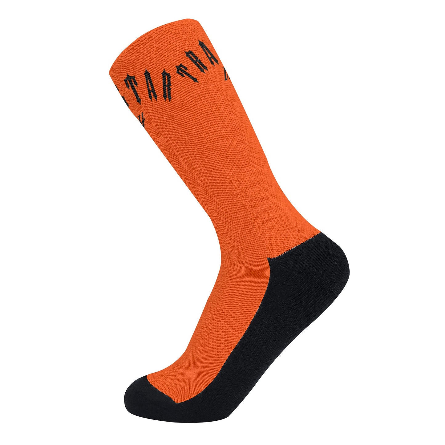 Trap Star Valley Dark Orange/Black Crew Socks