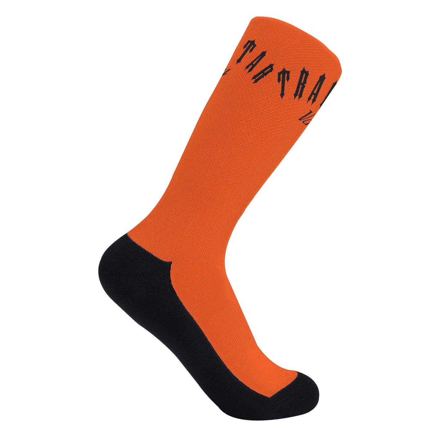 Trap Star Valley Dark Orange/Black Crew Socks