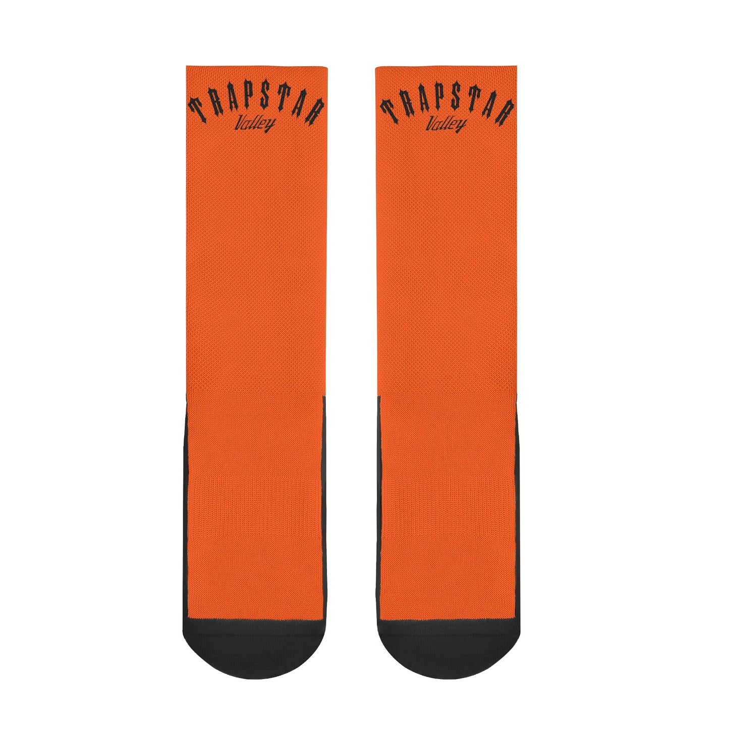 Trap Star Valley Dark Orange/Black Crew Socks