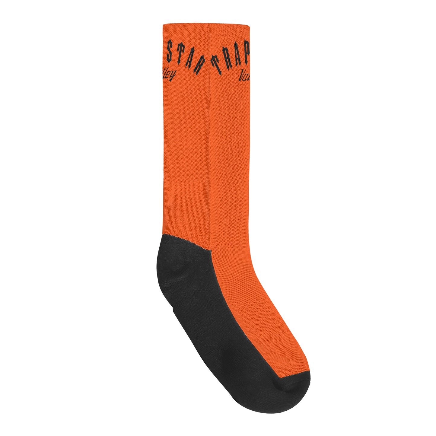 Trap Star Valley Dark Orange/Black Crew Socks