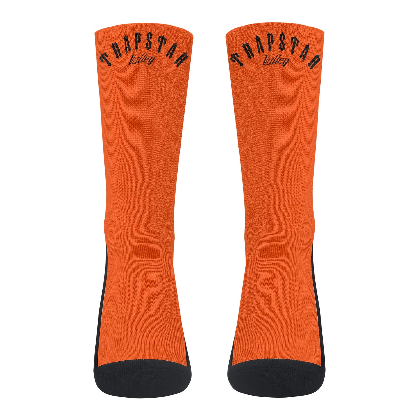 Trap Star Valley Dark Orange/Black Crew Socks