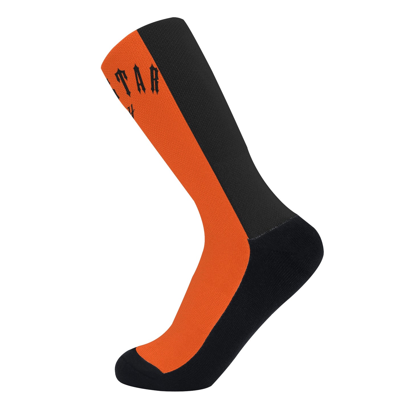 Trap Star Valley Dark Orange/Black Crew Socks