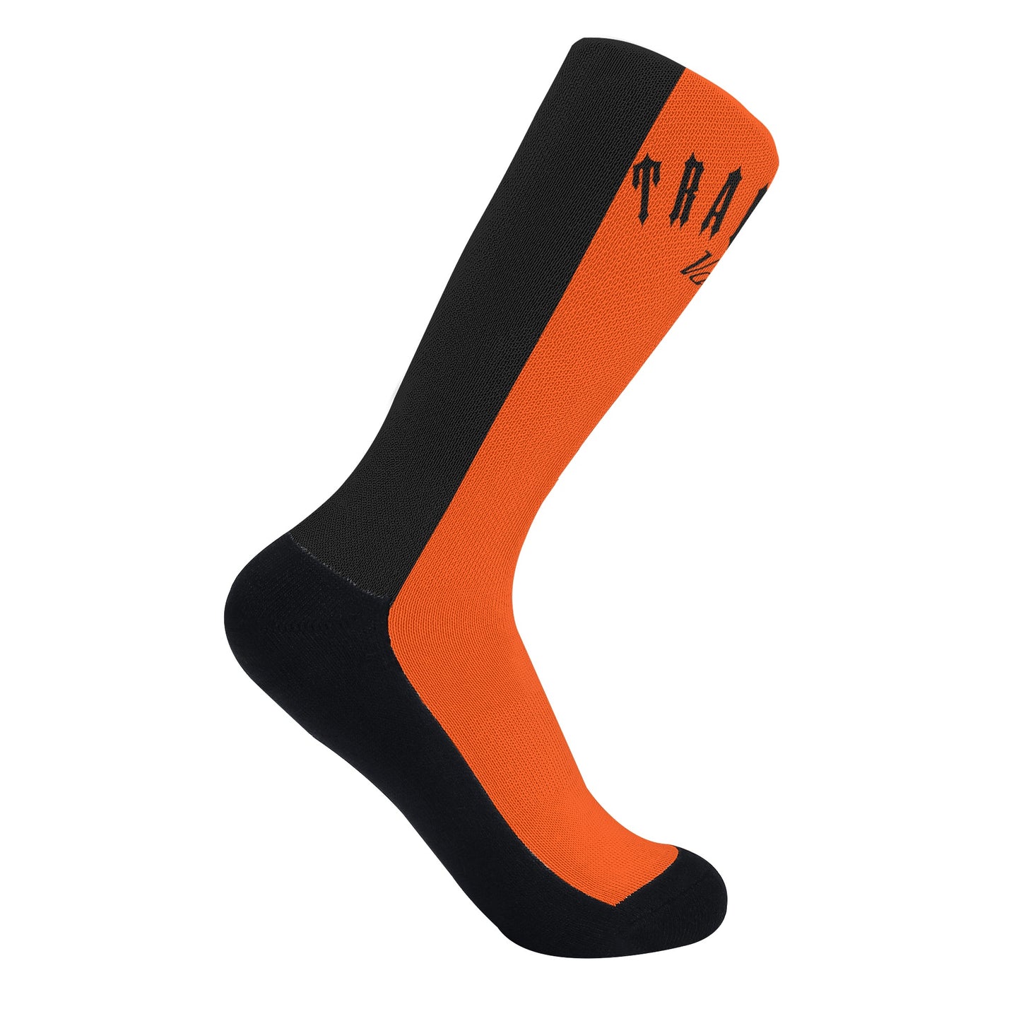 Trap Star Valley Dark Orange/Black Crew Socks