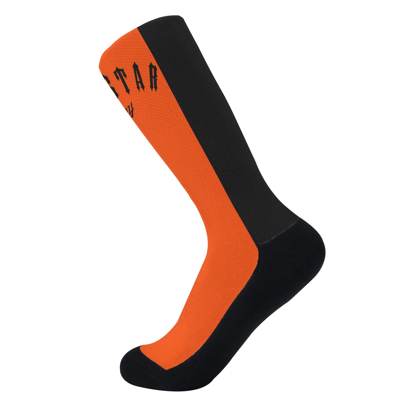 Trap Star Valley Dark Orange/Black Crew Socks